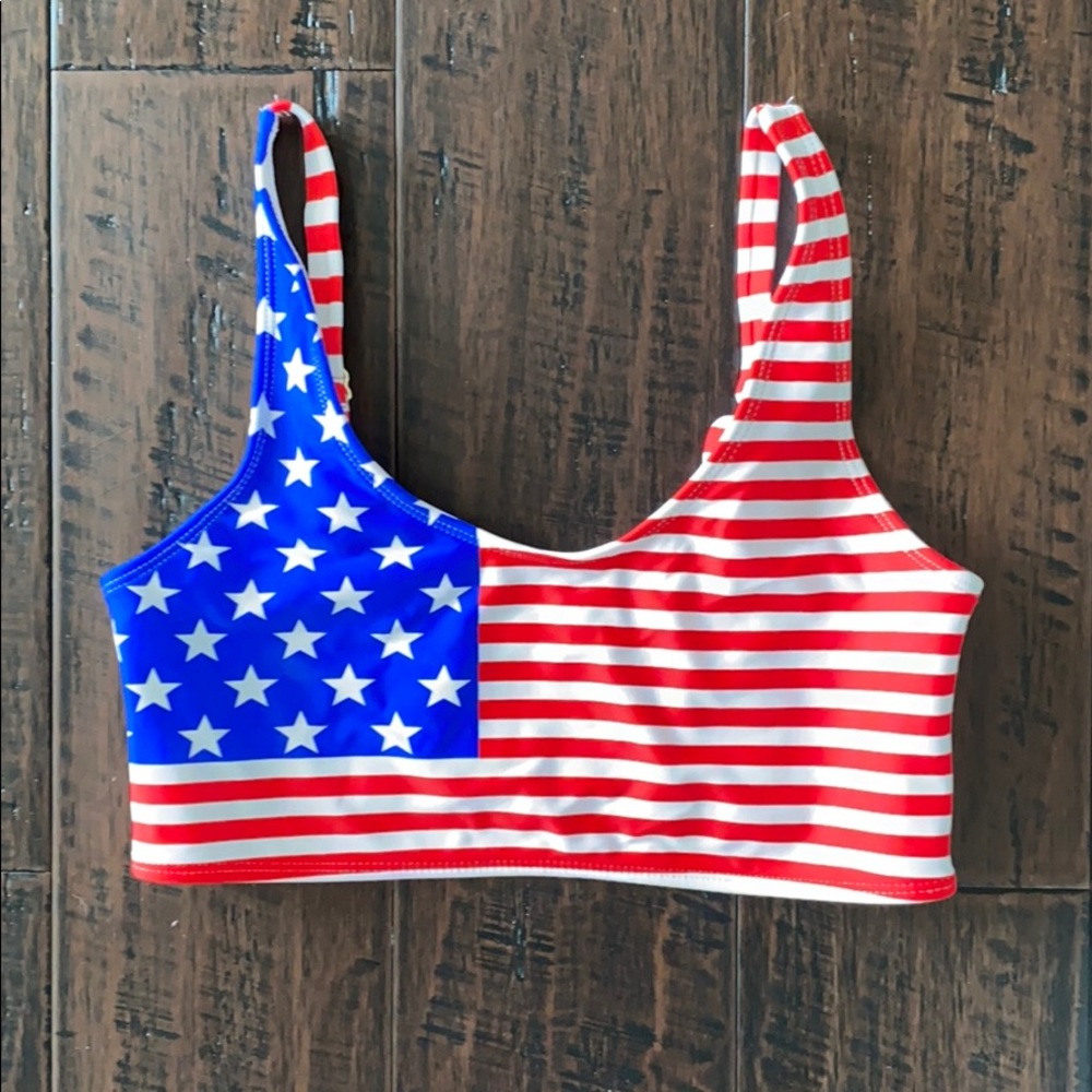 American Flag Swimsuit Top